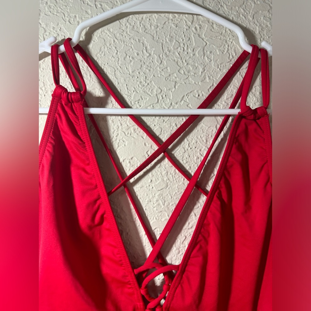 One Piece Red Swimsuit